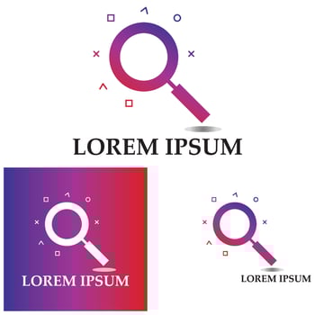 Search vector logo icon design background