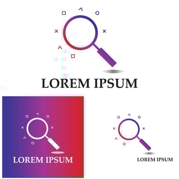 Search vector logo icon design background