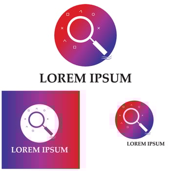 Search vector logo icon design background