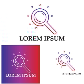 Search vector logo icon design background