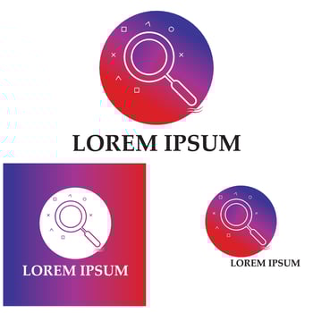 Search vector logo icon design background
