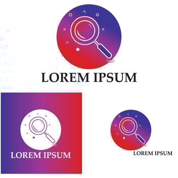 Search vector logo icon design background