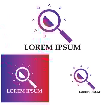 Search vector logo icon design background
