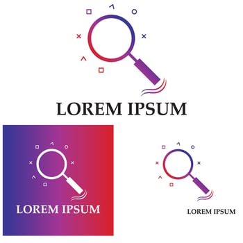 Search vector logo icon design background