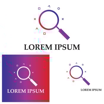 Search vector logo icon design background
