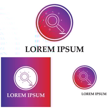Search vector logo icon design background
