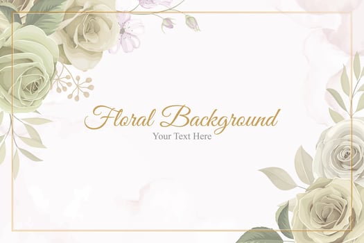 Beautiful flower background with soft colors vector