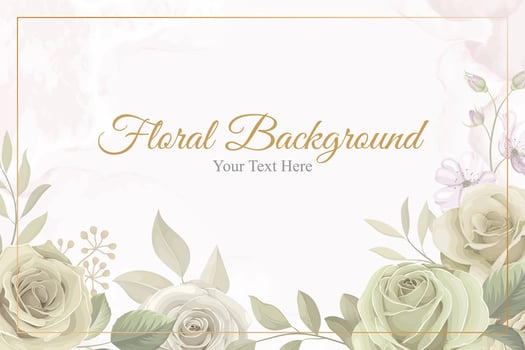 Beautiful flower background with soft colors vector