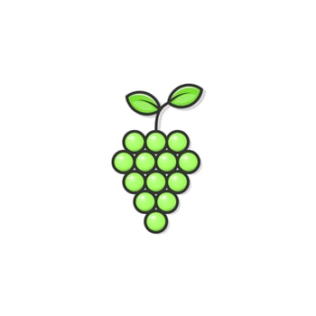 Cartoon icon of grape vector illustration