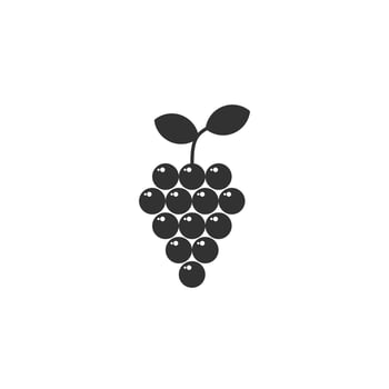 Silhouette icon of grape vector illustration