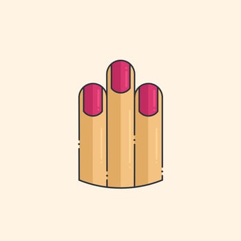 woman finger icon vector