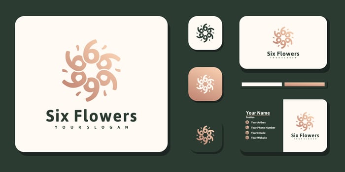 Luxury flower logo design inspiration. vector