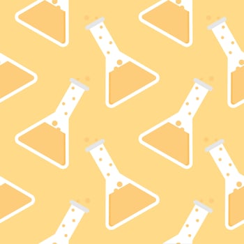 chemical bottle seamless pattern vector illustration