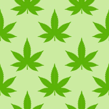 cannabis leaves seamless pattern. marijuana retro style vector illustration.