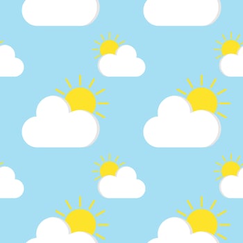 cloud seamless pattern vector illustration