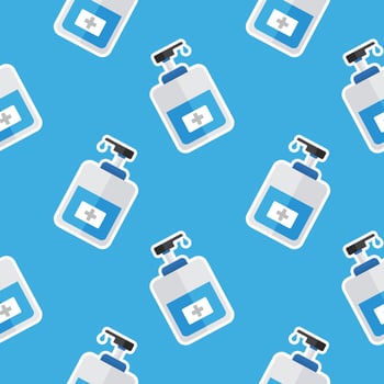 hand sanitizer seamless pattern vector illustration