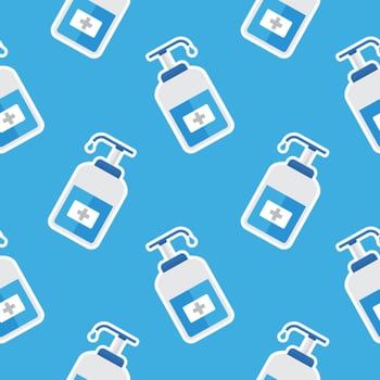 hand sanitizer seamless pattern vector illustration