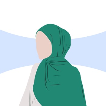 Beautiful Muslim woman wearing hijab. vector