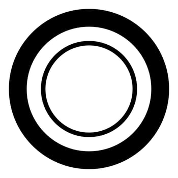 Dry cleaning Drying cleaner's Clothes care symbols Washing concept Laundry sign icon in circle round black color vector illustration flat style image