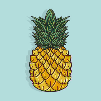 pineapple vector illustration