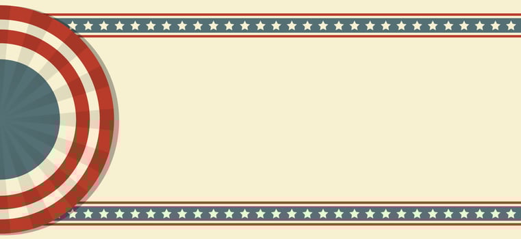 happy independence day 4th of July in retro style background vector