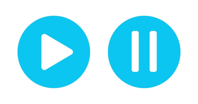 Play and pause icon ui interface vector