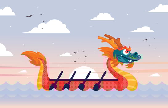 Dragon Boat Festival Background vector