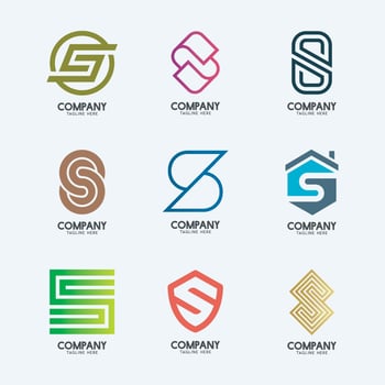 Creative Minimal Letter S logo design. Premium business logotype. vector