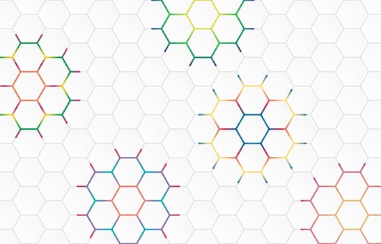 modern minimal elegant hexagon background vector