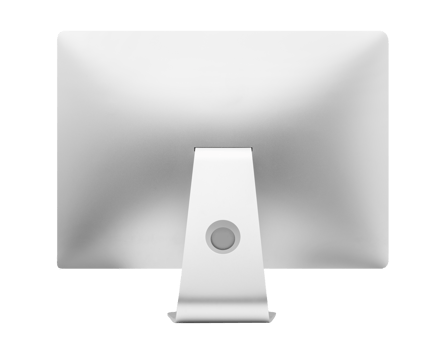 Desktop computer mockup cutout, Png file