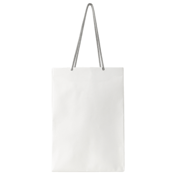 White paper bag mockup cutout, Png file