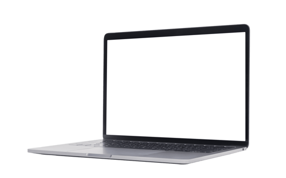 Laptop computer cutout, Png file