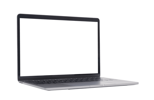 Laptop computer cutout, Png file
