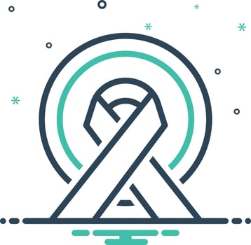 Mix icon for hiv syndrome vector