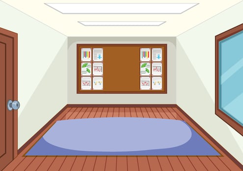 A room scene  with children playing board game vector