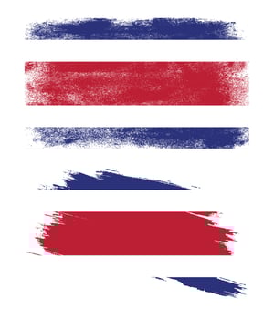Costa Rica flag with grunge texture vector