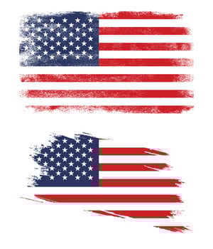 United States of America flag in grunge style vector