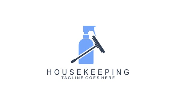 Home Cleaning and Home service logo design vector