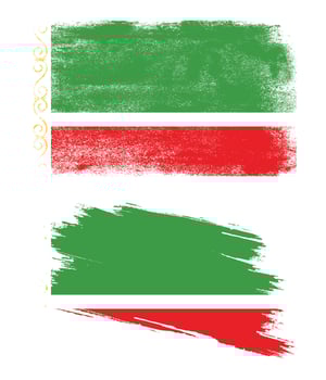 chechen republic flag in grunge style vector
