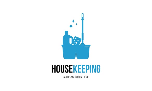 Home Cleaning and Home service logo design vector