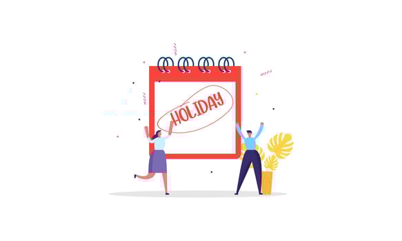 People jumping with joy to celebrate long holidays or vacation illustration vector