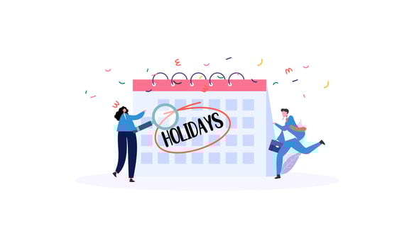 People jumping with joy to celebrate long holidays or vacation illustration vector