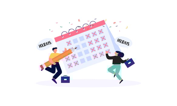 People jumping with joy to celebrate long holidays or vacation illustration vector