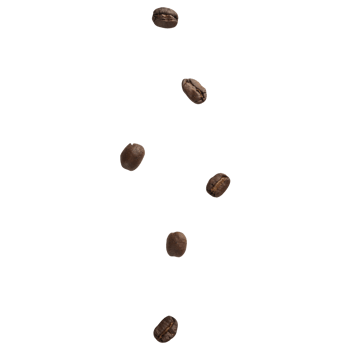Falling coffee beans cutout, Png file