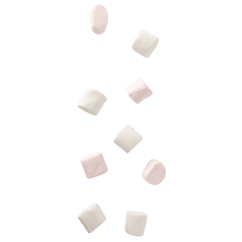 Falling marshmallow cutout, Png file