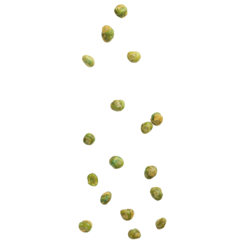 Falling green peas cutout, Png file