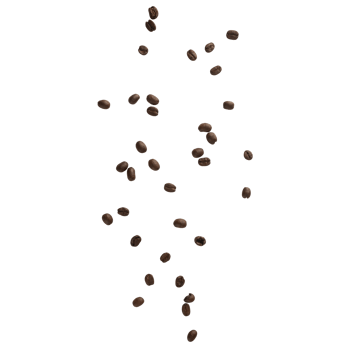 Falling coffee beans cutout, Png file
