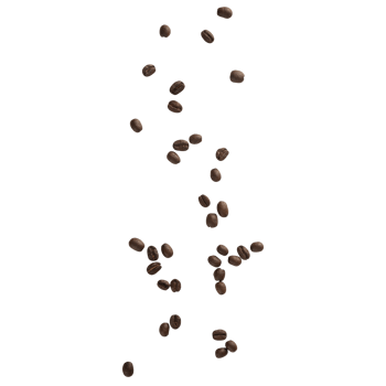 Falling coffee beans cutout, Png file