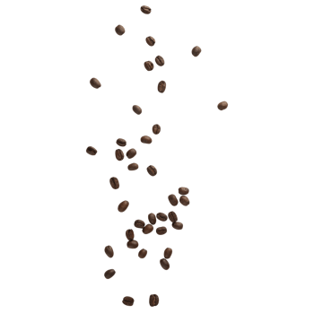 Falling coffee beans cutout, Png file