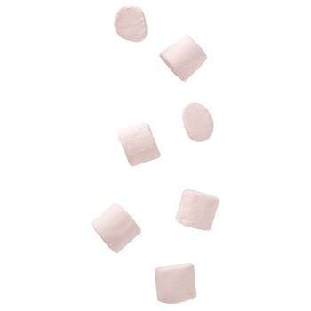 Falling marshmallow cutout, Png file